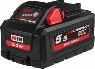 Akumuliatorius Milwaukee M18 HB5.5, 18 V kaina ir informacija | Suktuvai, gręžtuvai | pigu.lt