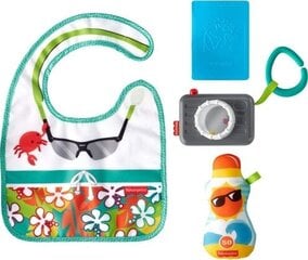 Набор аксессуаров для прорезывания зубов Fisher Price Tiny Tourist, 3+ мес цена и информация | Слюнявчики | pigu.lt