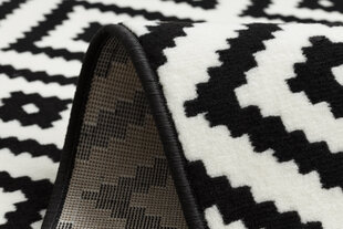 Rugsx ковровая дорожка BCF Morad Ruta, чёрная / белая, 80 см цена и информация | Ковры | pigu.lt