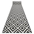 Rugsx ковровая дорожка BCF Morad Ruta, чёрная / белая, 100 см