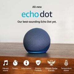 Аудиоколонка Echo dot 5, синий цена и информация | Аудиоколонки | pigu.lt