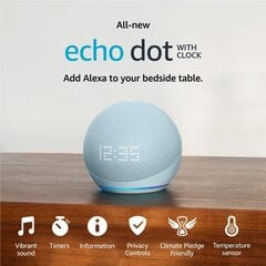 Аудиоколонка Echo dot 5 Watch, синий цена и информация | Аудиоколонки | pigu.lt