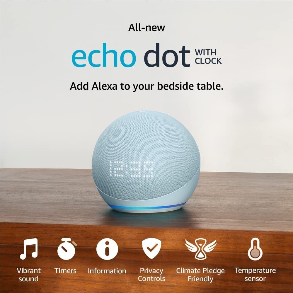 Аудиоколонка Аудиоколонка Echo dot 5 Watch, синий цена | pigu.lt