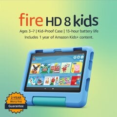 Планшет Amazon Fire HD 8 Kids 32ГБ, синий kaina ir informacija | Планшеты | pigu.lt