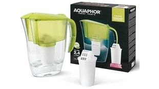 Water flter jug Aquaphor Smile lime green + cartridge A5 MG цена и информация | Стаканы, фужеры, кувшины | pigu.lt