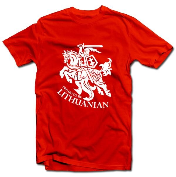 Marškinėliai "Proud to be Lithuanian" kaina ir informacija | Originalūs marškinėliai | pigu.lt
