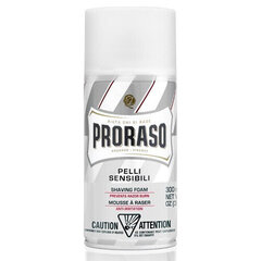 Proraso White Shaving Foam - Shaving foam for sensitive skin with green tea 50ml цена и информация | Косметика и средства для бритья | pigu.lt