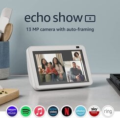 Amazon Echo show 8 2nd, белый цена и информация | Смарттехника и аксессуары | pigu.lt