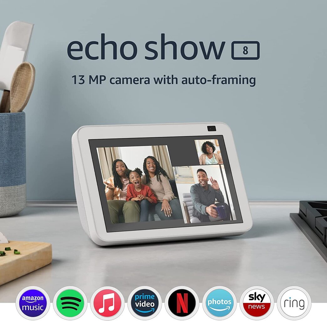 Amazon Echo show 8 2nd White kaina ir informacija | Išmanioji technika ir priedai | pigu.lt