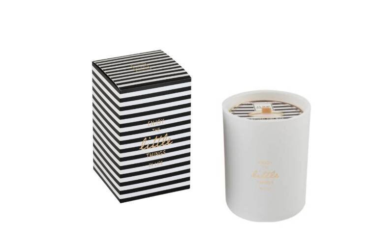 Parfumuota sojų vaško žvakė J-line Enjoy The Little Things White Tea, 500 g цена и информация | Žvakės, Žvakidės | pigu.lt