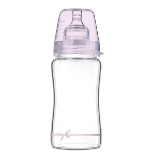 Stiklinis buteliukas Lovi Diamond glass Baby Shower girl, 250 ml kaina ir informacija | Buteliukai kūdikiams ir jų priedai | pigu.lt