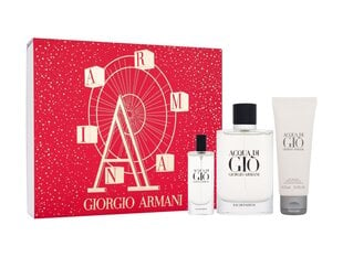 Набор Giorgio Armani Acqua Di Gio: парфюмерная вода, 125 мл + парфюмерная вода, 75 мл + гель для душа, 15 мл цена и информация | Женские духи | pigu.lt