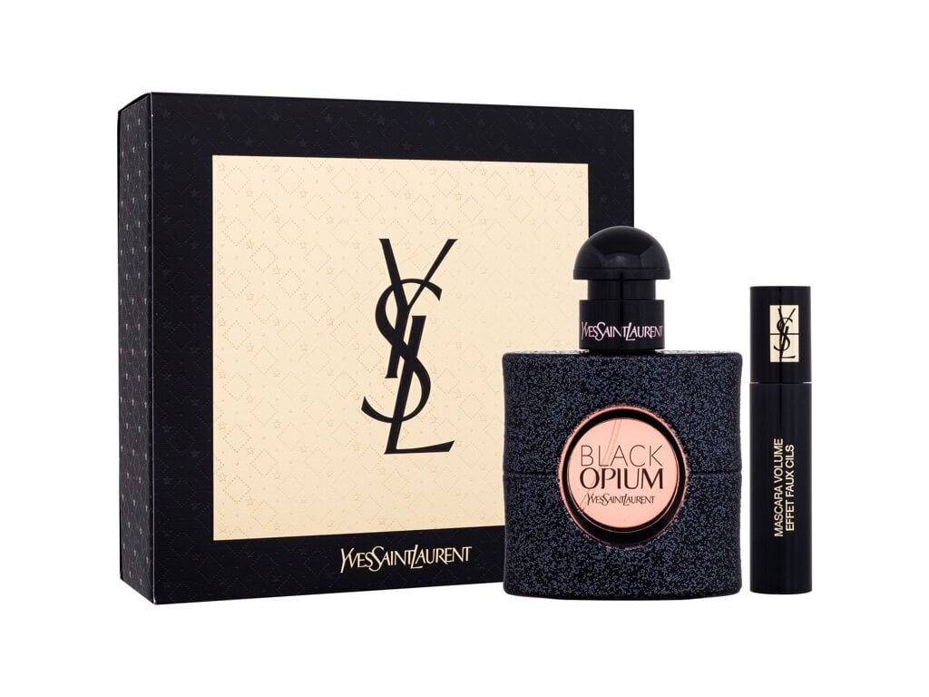 Rinkinys moterims Yves Saint Laurent Black Opium: EDP, 30 ml + mini blakstienų tušas, 2 ml kaina ir informacija | Kvepalai moterims | pigu.lt