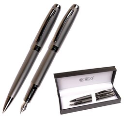 Набор ручек: перьевая ручка + перьевая ручка SYMPHONY, Cresco, графит sp. тело, в подарочной упаковке цена и информация | Письменные принадлежности | pigu.lt