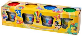 Пластилин Playgo Dough, 4 цвета цена и информация | Принадлежности для рисования, лепки | pigu.lt