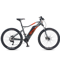 Elektrinis PROPHETE Graveler e8.0 10G 27.5" dydis 20" (50cm) (pilka/oranžinė) цена и информация | Велосипеды | pigu.lt