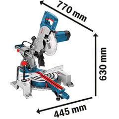 Kombinuotas diskinis pjūklas Bosch GCM 80 SJ, 1 vnt. kaina ir informacija | Mechaniniai įrankiai | pigu.lt