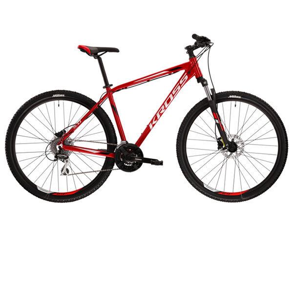Kalnų dviratis Kross 27,5", raudonas kaina ir informacija | Dviračiai | pigu.lt