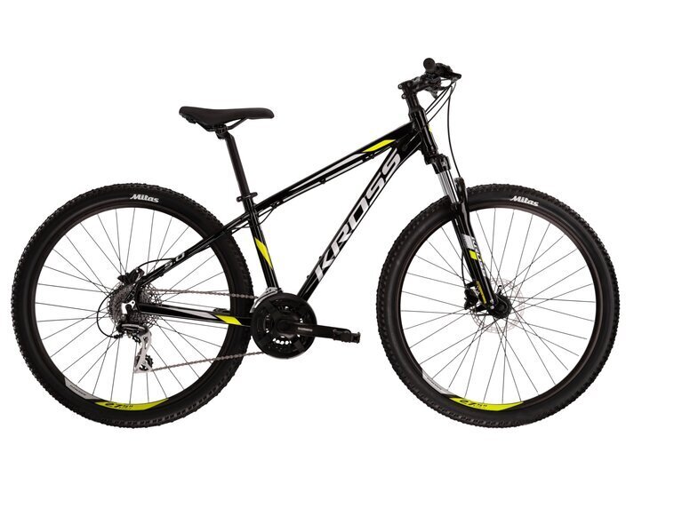 Kalnų dviratis Kross 27,5", juodas kaina ir informacija | Dviračiai | pigu.lt