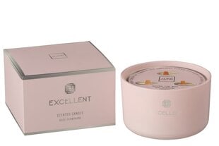 Parfumuota sojų vaško žvakė J-line Excellent Rose Champagne Pink , 500 g kaina ir informacija | Žvakės, Žvakidės | pigu.lt