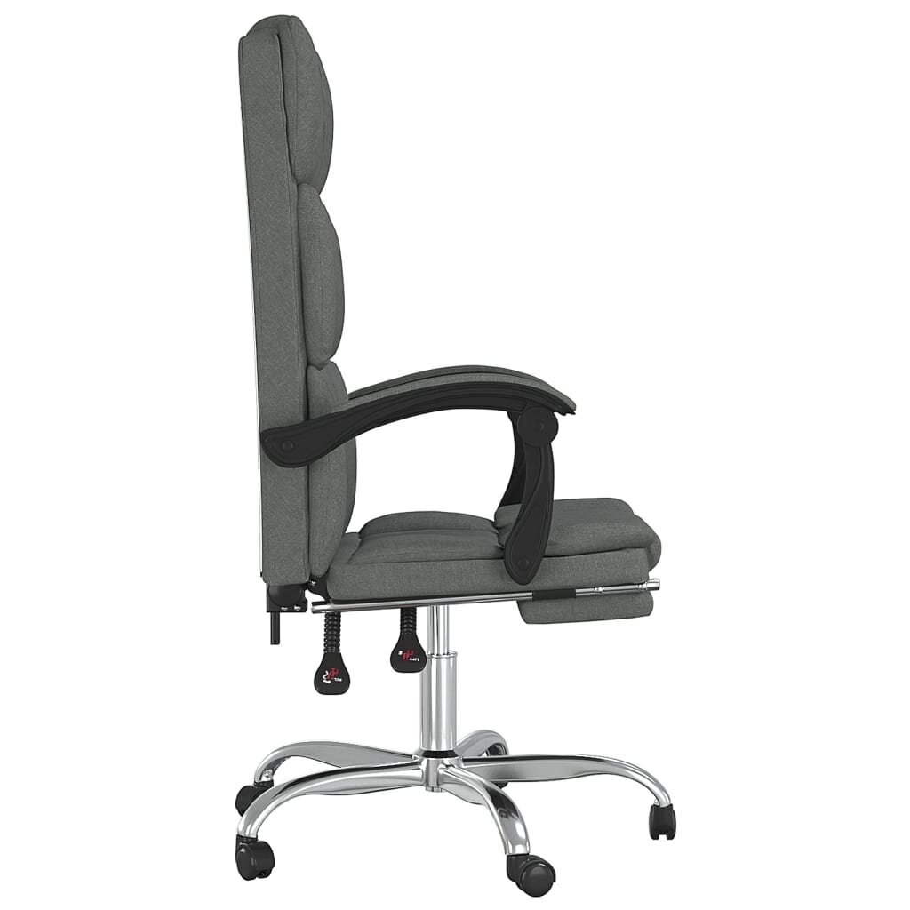Atlošiama biuro kėdė, Audinys, tamsiai pilka цена и информация | Biuro kėdės | pigu.lt