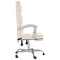 Atlošiama biuro kėdė, Dirbtinė oda, kreminė spalva цена и информация | Biuro kėdės | pigu.lt