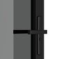 Stiklinės ir aliuminės vidaus durys, juodos, 76 x 201,5 cm. kaina ir informacija | Vidaus durys | pigu.lt
