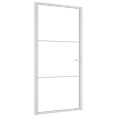 Stiklinės ir aliuminės vidaus durys, baltos, 102,5 x 201,5 cm. цена и информация | Двери со стеклом LIRA, дуб сицилия, ЭКО шпон | pigu.lt