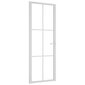 Stiklinės ir aliuminės vidaus durys, baltos, 76 x 201,5 cm. kaina ir informacija | Vidaus durys | pigu.lt