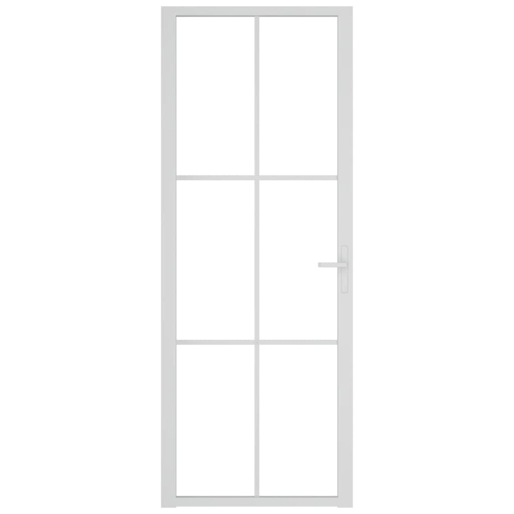 Stiklinės ir aliuminės vidaus durys, baltos, 76 x 201,5 cm. kaina ir informacija | Vidaus durys | pigu.lt