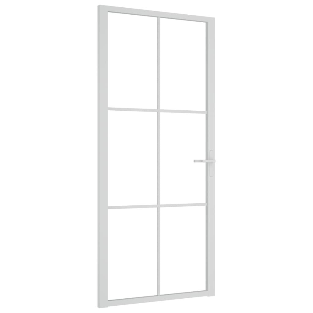 Stiklinės ir aliuminės vidaus durys, baltos, 93 x 201,5 cm. kaina ir informacija | Vidaus durys | pigu.lt