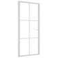 Stiklinės ir aliuminės vidaus durys, baltos, 93 x 201,5 cm. цена и информация | Vidaus durys | pigu.lt