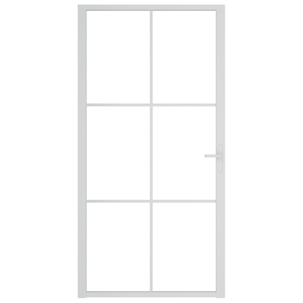 Stiklinės ir aliuminės vidaus durys, baltos, 102,5 x 201,5 cm. цена и информация | Vidaus durys | pigu.lt