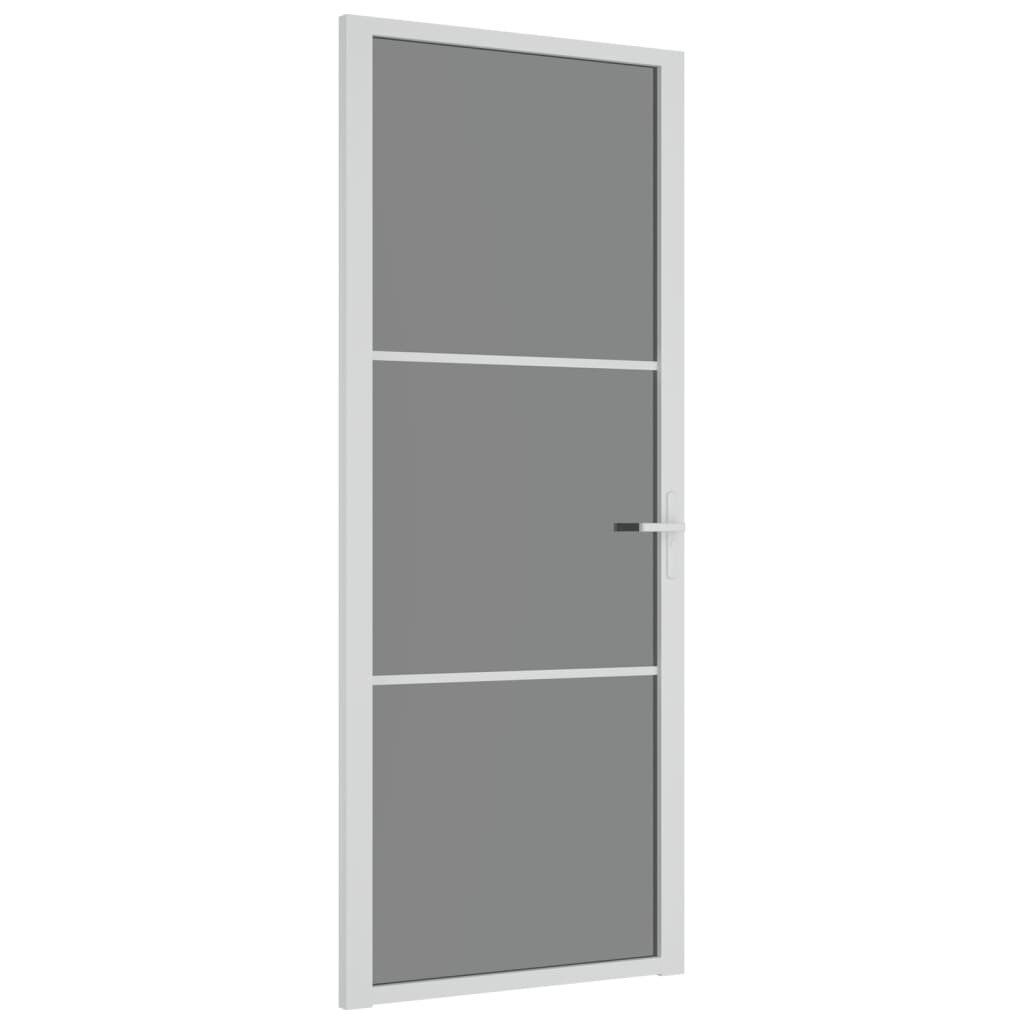 Stiklinės ir aliuminės vidaus durys, baltos, 83 x 201,5 cm. kaina ir informacija | Vidaus durys | pigu.lt