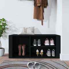 Spintelė batams, Apdirbta mediena, 100x35x45cm, juoda kaina ir informacija | Batų spintelės, lentynos ir suolai | pigu.lt