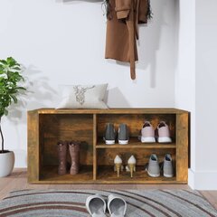 Spintelė batams, Apdirbta mediena, 100x35x45cm, dūminio ąžuolo spalva цена и информация | Полки для обуви, банкетки | pigu.lt
