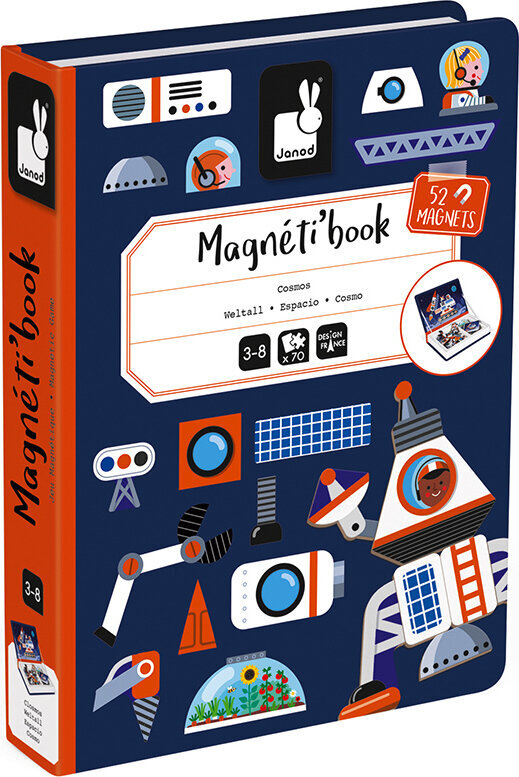 Magnetinis kortelių žaidimas Janod Kosmosas, 52 detalės kaina ir informacija | Dėlionės (puzzle) | pigu.lt