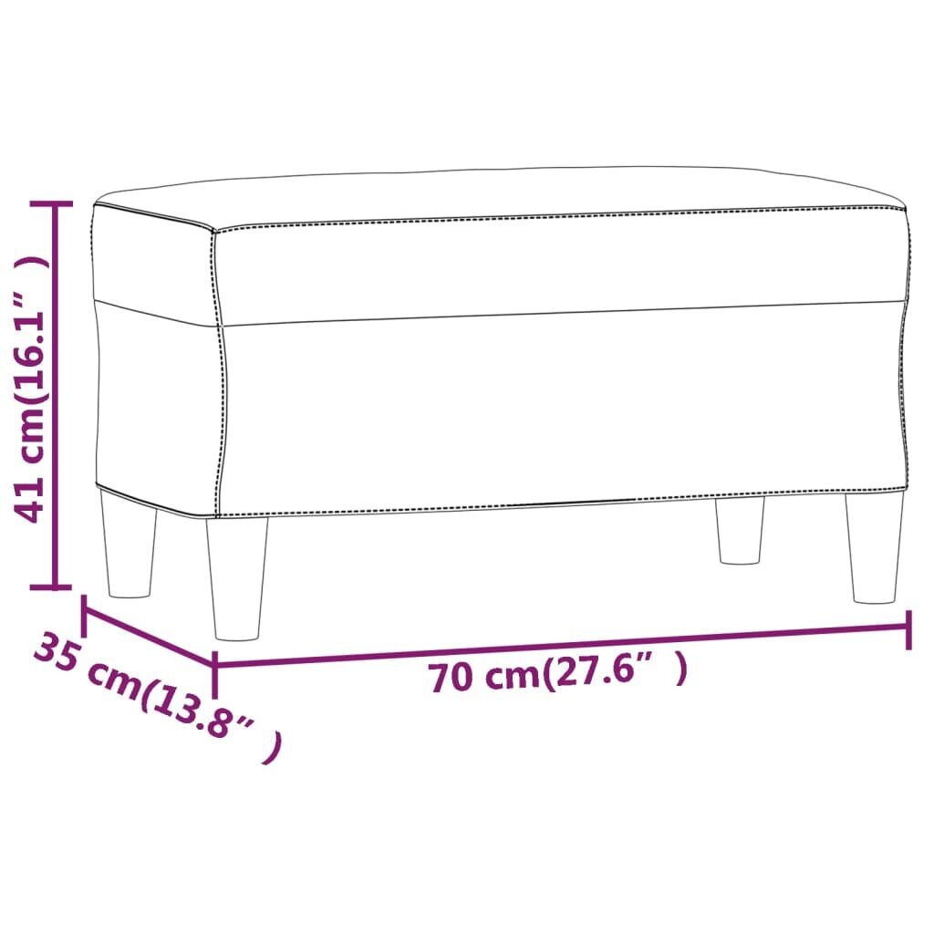 Suoliukas 70x35x41cm, šviesiai pilkas kaina ir informacija | Sėdmaišiai ir pufai | pigu.lt