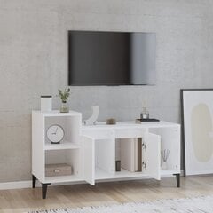 Televizoriaus spintelė, Apdirbta mediena, 100x35x55cm, balta blizgi spalva kaina ir informacija | TV staliukai | pigu.lt