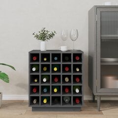 Vyno spintelė, pilka, 55,5x34x61cm kaina ir informacija | Virtuvinės spintelės | pigu.lt
