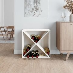 Vyno spintelė, balta, 62x25x62cm цена и информация | Кухонные шкафчики | pigu.lt