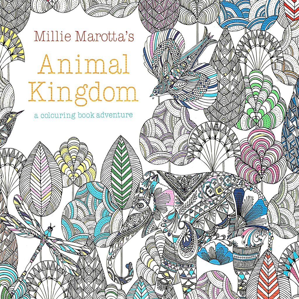 Spalvinimo knygelė "Animal Kingdom" Mandala, Ragi, 24 psl. kaina ir informacija | Spalvinimo knygelės | pigu.lt