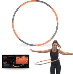 Phoenix Fitness RY1008 Hula Hoop, pilka/oranžinė kaina ir informacija | Gimnastikos lankai ir lazdos | pigu.lt