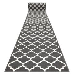 Rugsx ковровая дорожка Bcf Morad Trelis, серая / белая, 100 см цена и информация | Ковры | pigu.lt