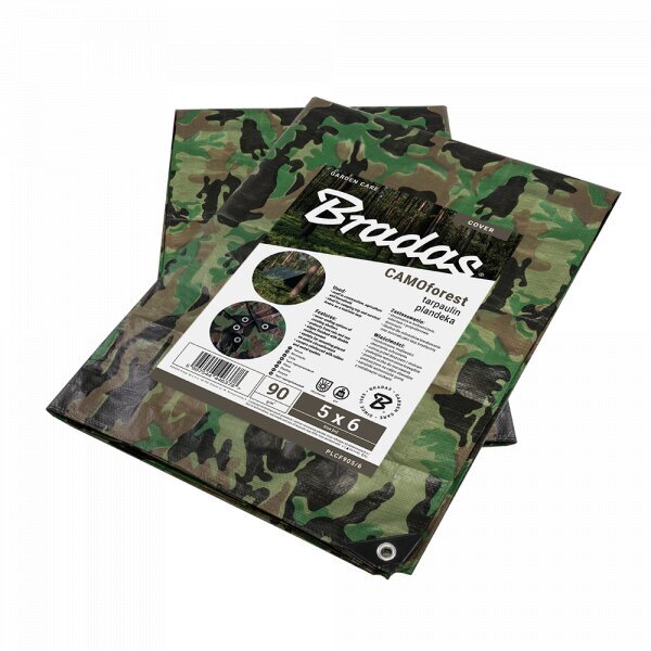 Kamufliažinis lauko tentas Bradas CAMOforest 4x5 m, 90 g/m² цена и информация | Sodo įrankiai | pigu.lt