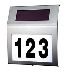 LED namo numeris su saulės baterija " HOLM " 3632 kaina ir informacija | Pašto dėžutės, namo numeriai | pigu.lt