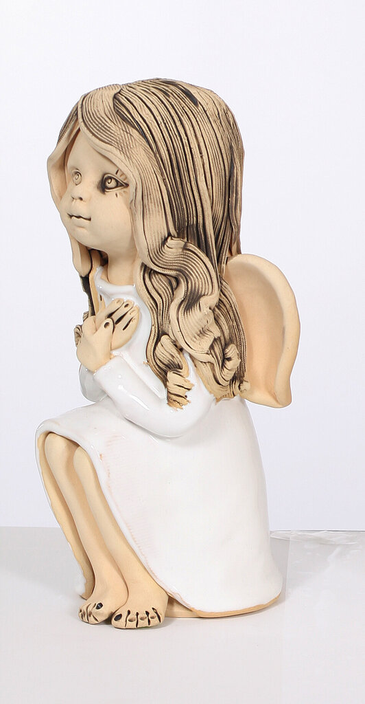 Keramikinė statulėlė Mergaitė - angelas kaina ir informacija | Interjero detalės | pigu.lt