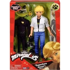 Lėlė su priedais Miraculous Superhero Secret Transform Adrien to Cat Noir kaina ir informacija | Žaislai berniukams | pigu.lt