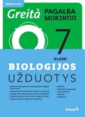 Biologijos užduotys 7 klasei, serija Greita pagalba mokiniui kaina ir informacija | Pratybų sąsiuviniai | pigu.lt
