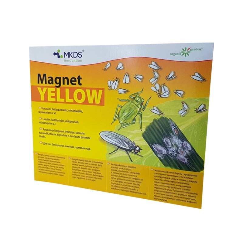 MKDS MAGNET yellow (20x25 cm) – baltasparnių, skydamarių, amarų gaudyklė kaina ir informacija | Vabzdžių naikinimas | pigu.lt